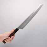 Sakai Takayuki Honyaki VG10 Dragon engraving Kengata Yanagiba 300mm Wenge Handle with Sheath - Japannywholesale