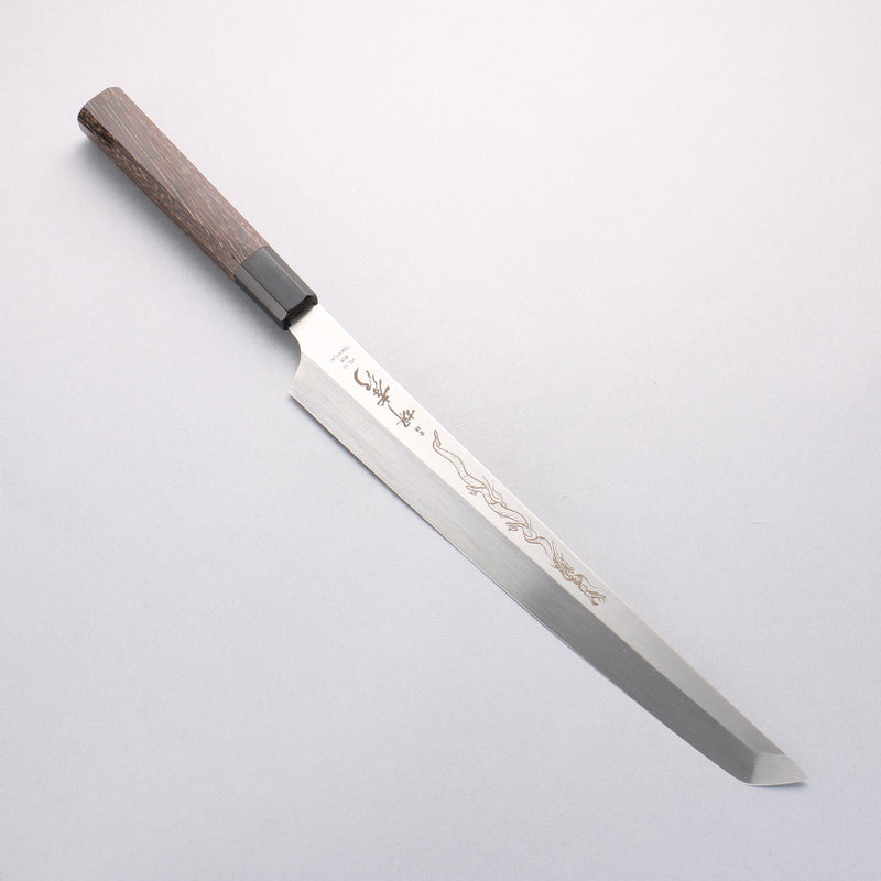 Sakai Takayuki Honyaki VG10 Dragon engraving Sakimaru Yanagiba 300mm Wenge Handle with Sheath - Japannywholesale