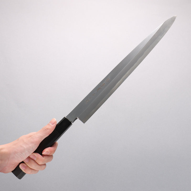 Sakai Takayuki Blue Steel No.2 Yanagiba Ebony Wood Handle - Japannywholesale