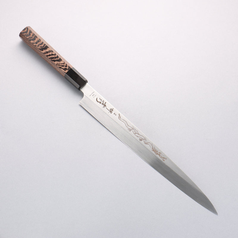 Sakai Takayuki Honyaki VG10 Dragon engraving Yanagiba 300mm Wenge Handle with Sheath - Japannywholesale