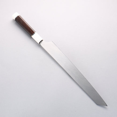 Sakai Takayuki Shinuchi Water Quenching Honyaki White Steel No.2 Mirrored Finish Kiritsuke Yanagiba 300mm with Sheath - Japannywholesale