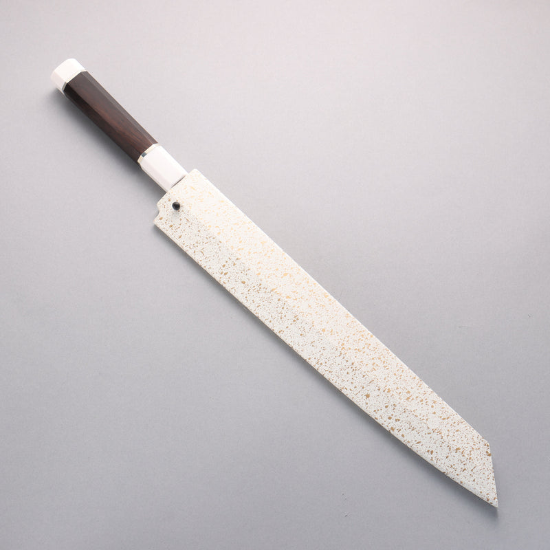 Sakai Takayuki Shinuchi Water Quenching Honyaki White Steel No.2 Mirrored Finish Kiritsuke Yanagiba 300mm with Sheath - Japannywholesale