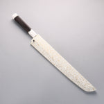 Sakai Takayuki Kageuchi Water Quenching Honyaki White Steel No.2 Mirrored Finish Sakimaru Yanagiba 300mm Ebony with Double Water Buffalo Ring Handle with Sheath - Japannywholesale