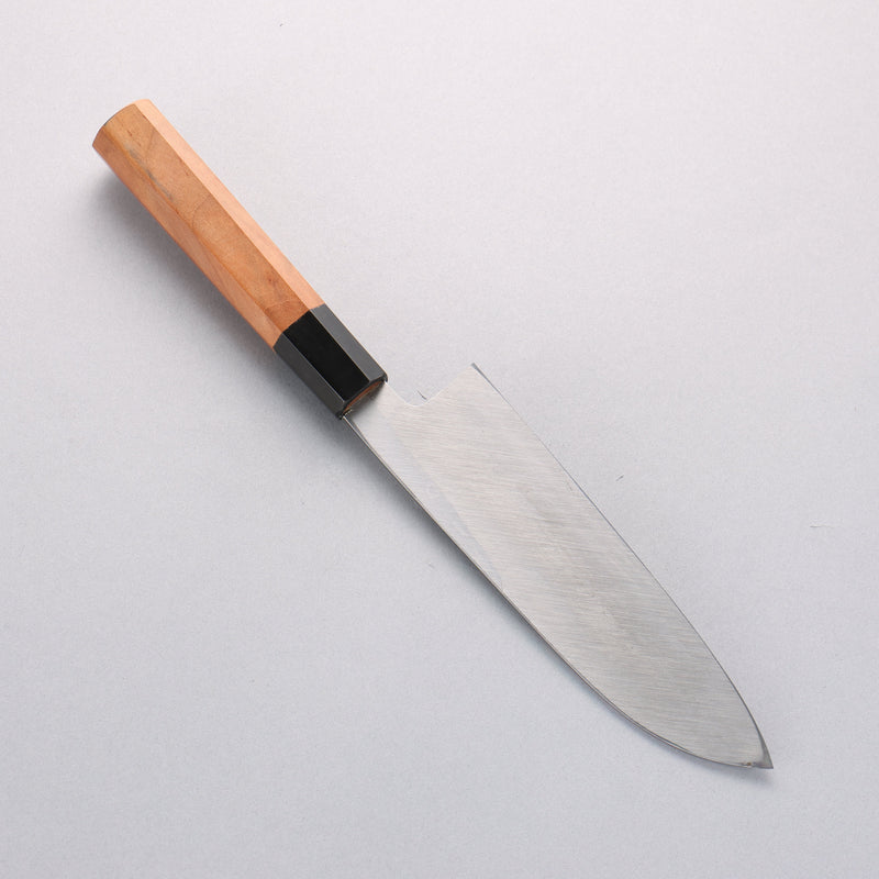 Tessen by Yamatsuka Tamahagane Damascus Santoku 165mm Wild Cherry Handle - Japannywholesale