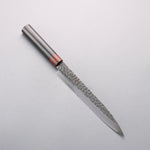 Seisuke VG10 33 Layer Hammered Damascus Sujihiki 210mm Black Pakka wood Handle - Japannywholesale