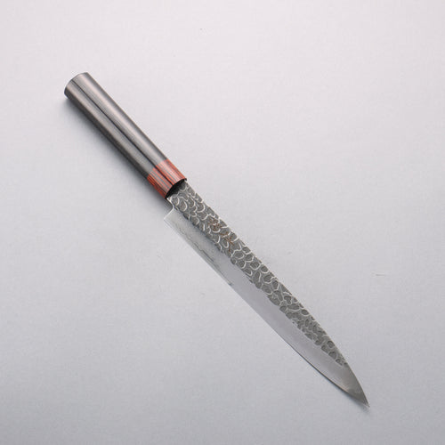 Seisuke VG10 33 Layer Hammered Damascus Sujihiki 210mm Black Pakka wood Handle - Japannywholesale