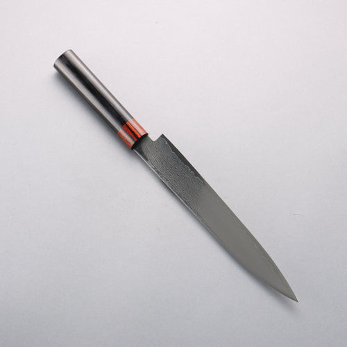 Seisuke VG10 33 Layer Hammered Damascus Sujihiki 210mm Black Pakka wood Handle - Japannywholesale