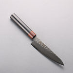 Seisuke VG10 33 Layer Hammered Damascus Small Santoku 135mm Black Pakka wood Handle - Japannywholesale