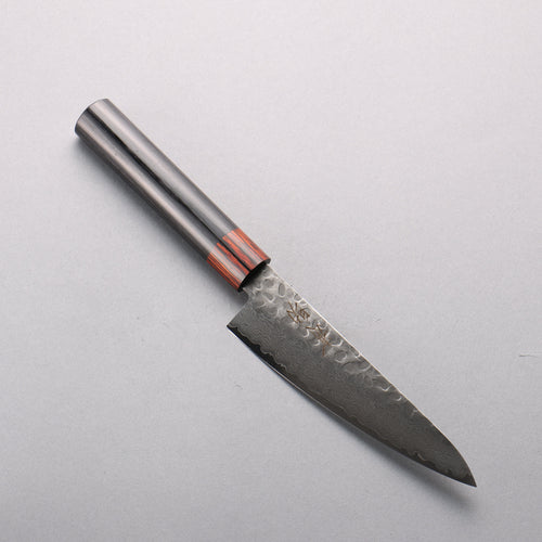 Seisuke VG10 33 Layer Hammered Damascus Small Santoku 135mm Black Pakka wood Handle - Japannywholesale