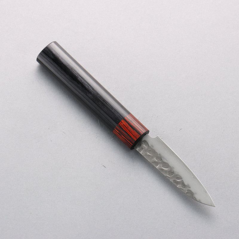 Seisuke VG10 33 Layer Hammered Damascus Paring 76mm Black Pakka wood Handle - Japannywholesale