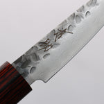 Seisuke VG10 33 Layer Hammered Damascus Paring 76mm Black Pakka wood Handle - Japannywholesale