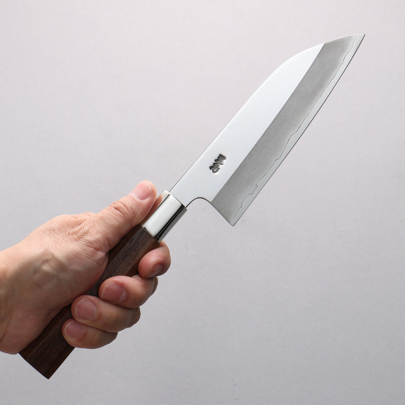 Kurotori Silver Steel No.3 Migaki Finished Funayuki 150mm Walnut Handle - Japannywholesale
