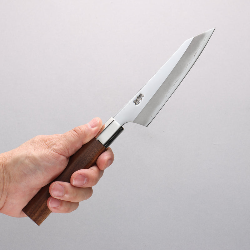 Kurotori Silver Steel No.3 Migaki Finished Kiritsuke Petty-Utility 130mm Walnut Handle - Japannywholesale