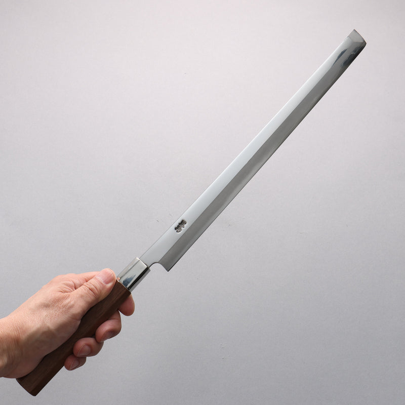 Kurotori Silver Steel No.3 Migaki Finished Takohiki 300mm Walnut Handle - Japannywholesale