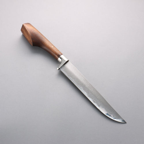Kurotori White Steel No.1 Damascus Sword Machete Natural wood Handle with Sheath 240mm - Japannywholesale