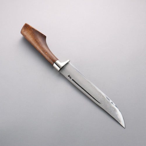 Kurotori White Steel No.1 Damascus Sword Machete Natural wood Handle with Sheath 240mm - Japannywholesale