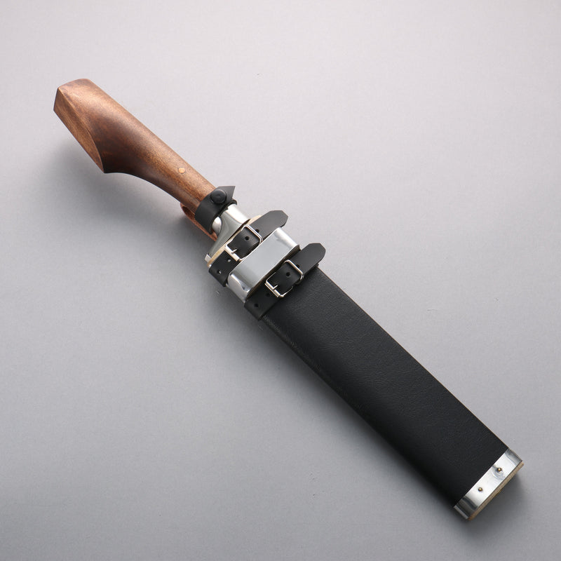 Kurotori White Steel No.1 Damascus Sword Machete Natural wood Handle with Sheath 240mm - Japannywholesale