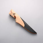 Kurotori Silver Steel No.3 Migaki Finished Sword Machete Natural wood Handle with Sheath 225mm - Japannywholesale