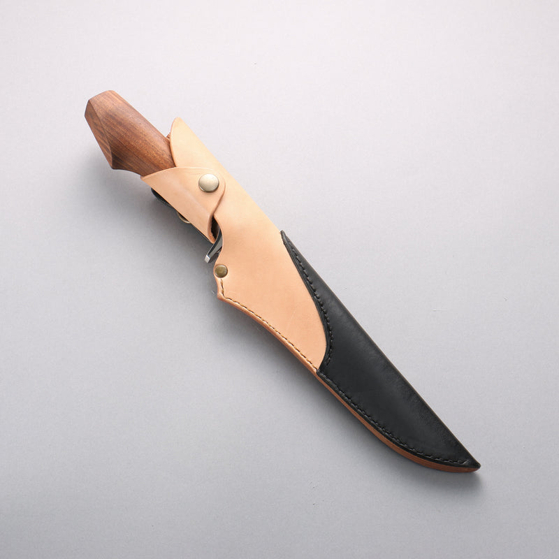 Kurotori Silver Steel No.3 Migaki Finished Sword Machete Natural wood Handle with Sheath 225mm - Japannywholesale