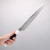 Sakai Takayuki Ginryu Honyaki Swedish Steel Mirrored Finish Kengata Yanagiba 300mm Ebony Wood Handle with Sheath - Japannywholesale