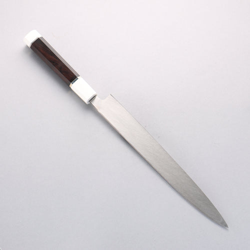 Sakai Takayuki Ginryu Honyaki Swedish Steel Mirrored Finish Yanagiba 270mm Ebony Wood Handle with Sheath - Japannywholesale