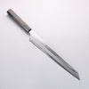 Sakai Takayuki Hien Blue Steel No.2 Mirrored Finish Kengata Yanagiba 300mm Ebony Wood Handle with Sheath - Japannywholesale