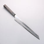 Sakai Takayuki Hien Blue Steel No.2 Mirrored Finish Kengata Yanagiba 300mm Ebony Wood Handle with Sheath - Japannywholesale