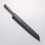 Sakai Takayuki Hien Blue Steel No.2 Mirrored Finish Kengata Yanagiba 300mm Ebony Wood Handle with Sheath - Japannywholesale
