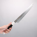 Sakai Takayuki Ginryu Honyaki Swedish Steel Mirrored Finish Sakimaru Yanagiba 300mm Ebony Wood Handle with Sheath - Japannywholesale