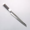 Sakai Takayuki Ginryu Honyaki Swedish Steel Mirrored Finish Kengata Yanagiba 270mm Ebony Wood Handle with Sheath - Japannywholesale