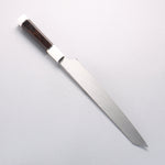 Sakai Takayuki Ginryu Honyaki Swedish Steel Mirrored Finish Kengata Yanagiba 270mm Ebony Wood Handle with Sheath - Japannywholesale