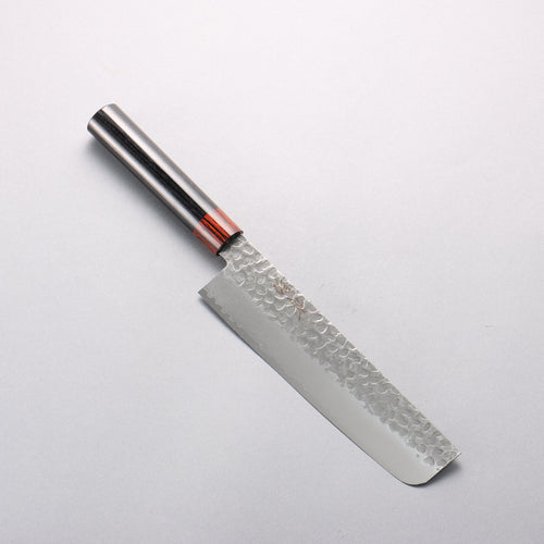 Seisuke VG10 33 Layer Hammered Damascus Nakiri 180mm Black Pakka wood Handle - Japannywholesale