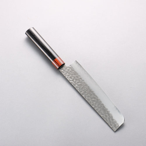 Seisuke VG10 33 Layer Hammered Damascus Nakiri 180mm Black Pakka wood Handle - Japannywholesale
