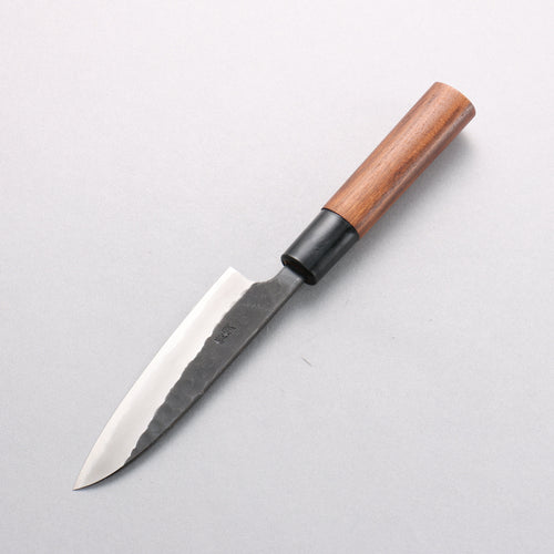 Nao Yamamoto Yasuki Blue Steel Kurouchi Hammered Petty-Utility 120mm Walnut Handle - Japannywholesale