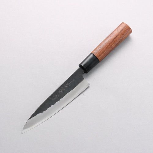Nao Yamamoto Yasuki Blue Steel Kurouchi Hammered Petty-Utility 135mm Walnut Handle - Japannywholesale