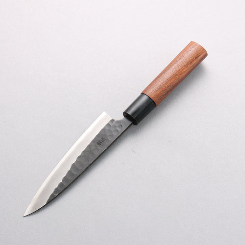 Nao Yamamoto Yasuki Blue Steel Kurouchi Hammered Petty-Utility 135mm Walnut Handle - Japannywholesale