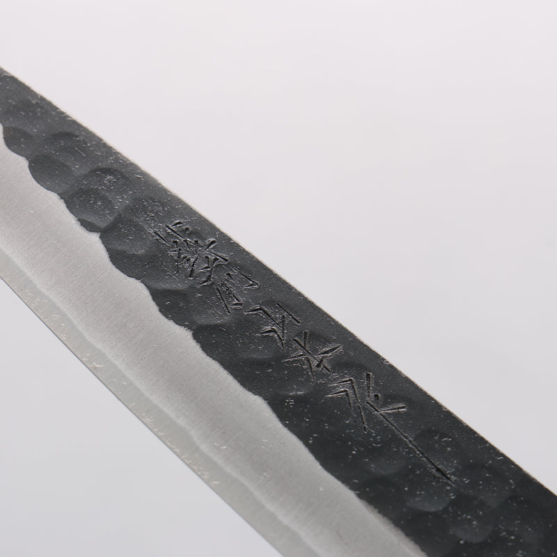 Nao Yamamoto Yasuki Blue Steel Kurouchi Hammered Petty-Utility 135mm Walnut Handle - Japannywholesale