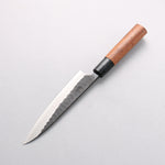 Nao Yamamoto Yasuki Blue Steel Kurouchi Hammered Petty-Utility 150mm Walnut Handle - Japannywholesale