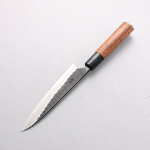 Nao Yamamoto Yasuki Blue Steel Kurouchi Hammered Petty-Utility 150mm Walnut Handle - Japannywholesale