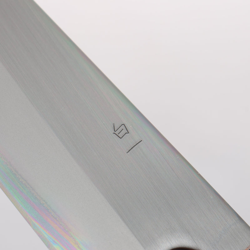 Oul White Steel No.1 Gyuto 180mm Oak (Baikoku / Soot Black) Handle - Japannywholesale