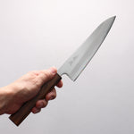 Oul White Steel No.1 Gyuto 180mm Oak (Baikoku / Soot Black) Handle - Japannywholesale