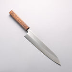 Oul White Steel No.1 Gyuto 240mm Oak (Baikoku / Soot Black) Handle - Japannywholesale