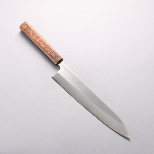 Oul White Steel No.1 Gyuto 240mm Oak (Baikoku / Soot Black) Handle - Japannywholesale