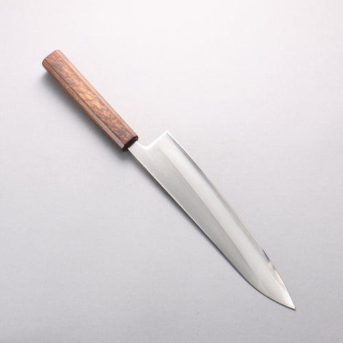 Oul White Steel No.1 Gyuto 240mm Oak (Baikoku / Soot Black) Handle - Japannywholesale