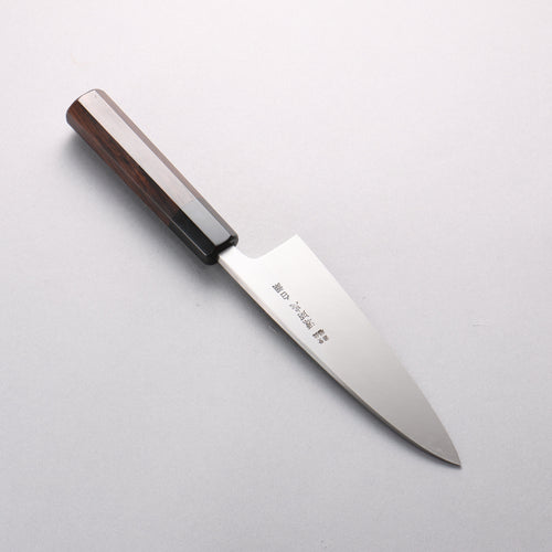 Minamoto Akitada White Steel No.2 Aideba 165mm Ebony Wood (ferrule: Black Water Buffalo Horn) Handle - Japannywholesale