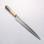 Sakai Takayuki Homura Guren Blue Steel No.2 Hammered Black Finished Yanagiba 300mm Burnt Oak Handle - Japannywholesale