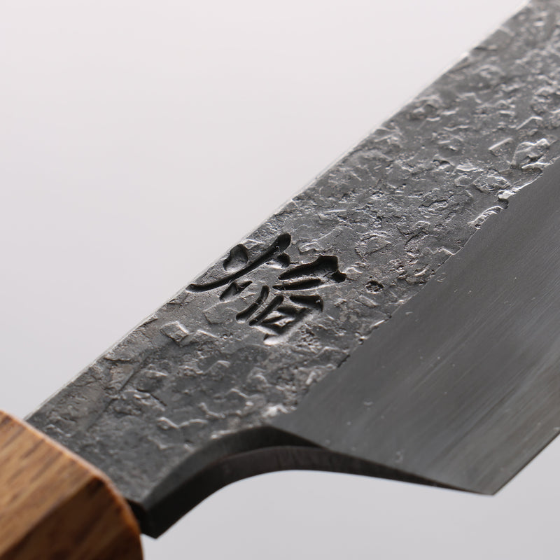 Sakai Takayuki Homura Guren Genbu Blue Steel No.2 Kurouchi Hammered Sakimaru Yanagiba 300mm Burnt Oak Handle - Japannywholesale