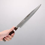 Sakai Takayuki Shiden Silver Steel No.3 Yanagiba Desert Ironwood(Sugihara model) Handle - Japannywholesale