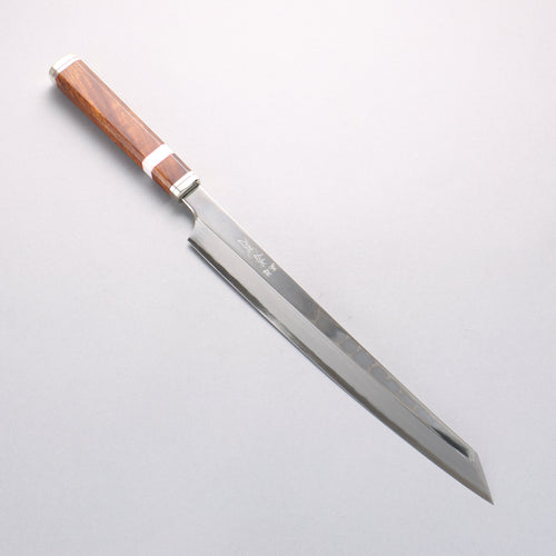 Sakai Takayuki Shiden Silver Steel No.3 Kengata Yanagiba 300mm Desert Ironwood(Sugihara model) Handle - Japannywholesale