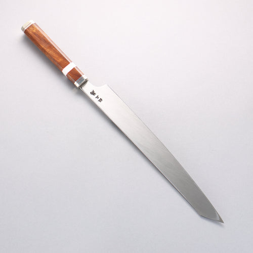 Sakai Takayuki Shiden Silver Steel No.3 Kengata Yanagiba 300mm Desert Ironwood(Sugihara model) Handle - Japannywholesale